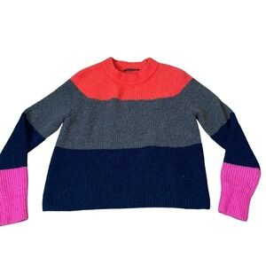Women’s Banana Republic Aire Ribbed Cropped Sweater Wool Blend Crew Neck SZ M